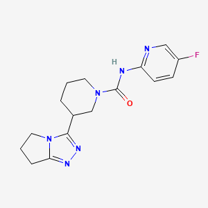 3-(6,7-dihydro-5H-pyrrolo[2,1-c][1,2,4]triazol-3-yl)-N-(5-fluoropyridin-2-yl)piperidine-1-carboxamide