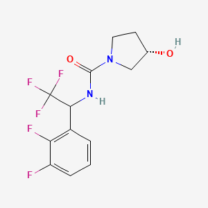 molecular formula C13H13F5N2O2 B7665830 (3S)-N-[1-(2,3-difluorophenyl)-2,2,2-trifluoroethyl]-3-hydroxypyrrolidine-1-carboxamide 