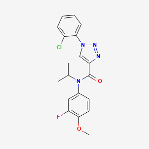 1-(2-chlorophenyl)-N-(3-fluoro-4-methoxyphenyl)-N-propan-2-yltriazole-4-carboxamide