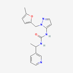 1-[2-[(5-Methylfuran-2-yl)methyl]pyrazol-3-yl]-3-(1-pyridin-3-ylethyl)urea