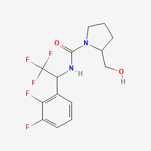 N-[1-(2,3-difluorophenyl)-2,2,2-trifluoroethyl]-2-(hydroxymethyl)pyrrolidine-1-carboxamide