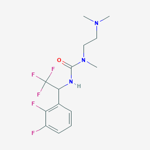 molecular formula C14H18F5N3O B7665900 3-[1-(2,3-Difluorophenyl)-2,2,2-trifluoroethyl]-1-[2-(dimethylamino)ethyl]-1-methylurea 