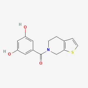 molecular formula C14H13NO3S B7665924 5,7-dihydro-4H-thieno[2,3-c]pyridin-6-yl-(3,5-dihydroxyphenyl)methanone 