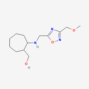 [2-[[3-(Methoxymethyl)-1,2,4-oxadiazol-5-yl]methylamino]cycloheptyl]methanol