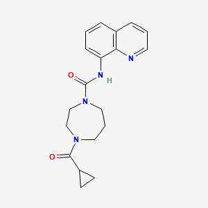 4-(cyclopropanecarbonyl)-N-quinolin-8-yl-1,4-diazepane-1-carboxamide