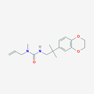 3-[2-(2,3-Dihydro-1,4-benzodioxin-6-yl)-2-methylpropyl]-1-methyl-1-prop-2-enylurea