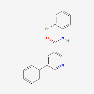 molecular formula C18H13BrN2O B7665989 N-(2-bromophenyl)-5-phenylpyridine-3-carboxamide 