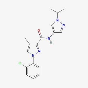 1-(2-chlorophenyl)-4-methyl-N-(1-propan-2-ylpyrazol-4-yl)pyrazole-3-carboxamide