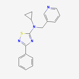 N-cyclopropyl-3-phenyl-N-(pyridin-3-ylmethyl)-1,2,4-thiadiazol-5-amine