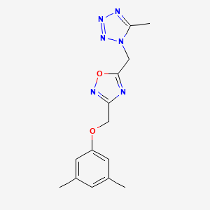 3-[(3,5-Dimethylphenoxy)methyl]-5-[(5-methyltetrazol-1-yl)methyl]-1,2,4-oxadiazole