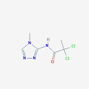 molecular formula C6H8Cl2N4O B7666092 2,2-dichloro-N-(4-methyl-1,2,4-triazol-3-yl)propanamide 