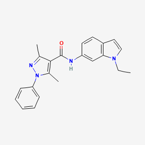 N-(1-ethylindol-6-yl)-3,5-dimethyl-1-phenylpyrazole-4-carboxamide