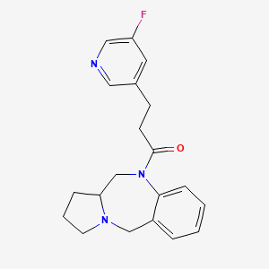 molecular formula C20H22FN3O B7666153 1-(6,6a,7,8,9,11-Hexahydropyrrolo[2,1-c][1,4]benzodiazepin-5-yl)-3-(5-fluoropyridin-3-yl)propan-1-one 