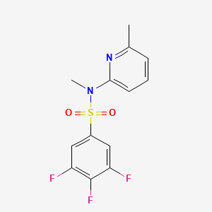 molecular formula C13H11F3N2O2S B7666165 3,4,5-trifluoro-N-methyl-N-(6-methylpyridin-2-yl)benzenesulfonamide 