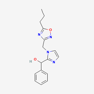 Phenyl-[1-[(5-propyl-1,2,4-oxadiazol-3-yl)methyl]imidazol-2-yl]methanol