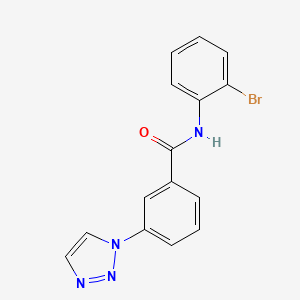 molecular formula C15H11BrN4O B7666189 N-(2-bromophenyl)-3-(triazol-1-yl)benzamide 