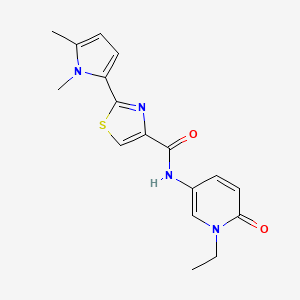 2-(1,5-dimethylpyrrol-2-yl)-N-(1-ethyl-6-oxopyridin-3-yl)-1,3-thiazole-4-carboxamide