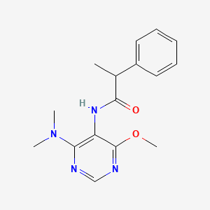 N-[4-(dimethylamino)-6-methoxypyrimidin-5-yl]-2-phenylpropanamide