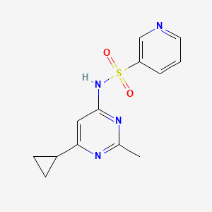 molecular formula C13H14N4O2S B7666199 N-(6-cyclopropyl-2-methylpyrimidin-4-yl)pyridine-3-sulfonamide 