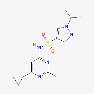 N-(6-cyclopropyl-2-methylpyrimidin-4-yl)-1-propan-2-ylpyrazole-4-sulfonamide