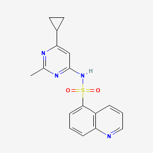 N-(6-cyclopropyl-2-methylpyrimidin-4-yl)quinoline-5-sulfonamide