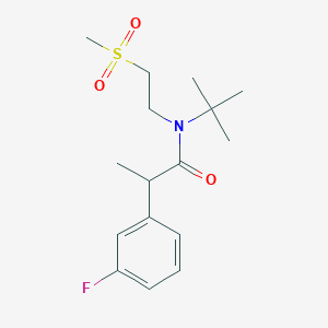 N-tert-butyl-2-(3-fluorophenyl)-N-(2-methylsulfonylethyl)propanamide