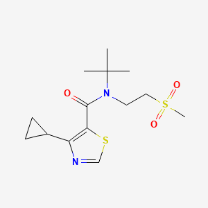 N-tert-butyl-4-cyclopropyl-N-(2-methylsulfonylethyl)-1,3-thiazole-5-carboxamide