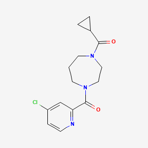 molecular formula C15H18ClN3O2 B7666320 [4-(4-Chloropyridine-2-carbonyl)-1,4-diazepan-1-yl]-cyclopropylmethanone 