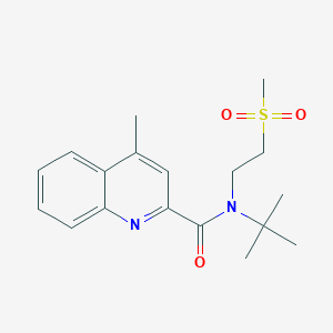 N-tert-butyl-4-methyl-N-(2-methylsulfonylethyl)quinoline-2-carboxamide