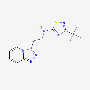 3-tert-butyl-N-[2-([1,2,4]triazolo[4,3-a]pyridin-3-yl)ethyl]-1,2,4-thiadiazol-5-amine