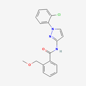 molecular formula C18H16ClN3O2 B7666357 N-[1-(2-chlorophenyl)pyrazol-3-yl]-2-(methoxymethyl)benzamide 