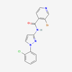 3-bromo-N-[1-(2-chlorophenyl)pyrazol-3-yl]pyridine-4-carboxamide