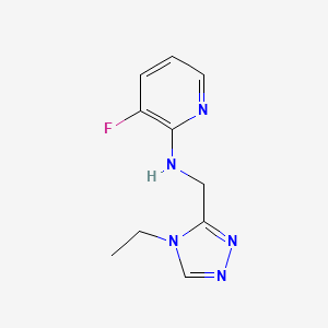 molecular formula C10H12FN5 B7666367 N-[(4-ethyl-1,2,4-triazol-3-yl)methyl]-3-fluoropyridin-2-amine 