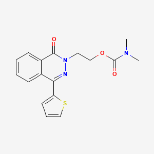 molecular formula C17H17N3O3S B7666368 2-(1-oxo-4-thiophen-2-ylphthalazin-2-yl)ethyl N,N-dimethylcarbamate 