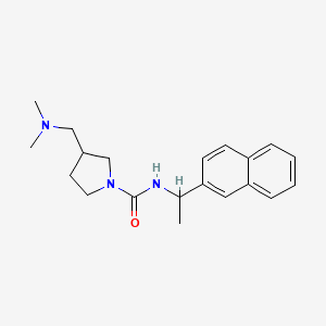 3-[(dimethylamino)methyl]-N-(1-naphthalen-2-ylethyl)pyrrolidine-1-carboxamide