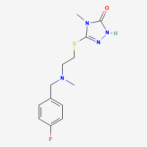 3-[2-[(4-fluorophenyl)methyl-methylamino]ethylsulfanyl]-4-methyl-1H-1,2,4-triazol-5-one