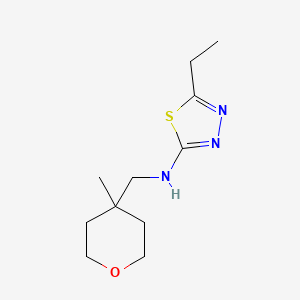 5-ethyl-N-[(4-methyloxan-4-yl)methyl]-1,3,4-thiadiazol-2-amine