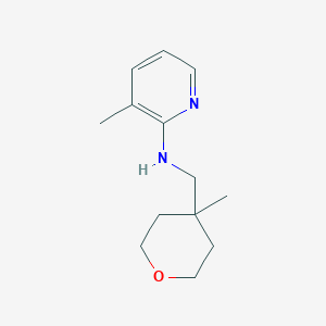 molecular formula C13H20N2O B7666401 3-methyl-N-[(4-methyloxan-4-yl)methyl]pyridin-2-amine 