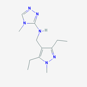 N-[(3,5-diethyl-1-methylpyrazol-4-yl)methyl]-4-methyl-1,2,4-triazol-3-amine