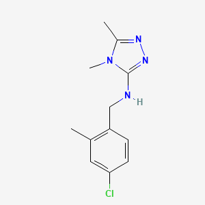 N-[(4-chloro-2-methylphenyl)methyl]-4,5-dimethyl-1,2,4-triazol-3-amine