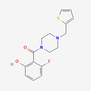 (2-Fluoro-6-hydroxyphenyl)-[4-(thiophen-2-ylmethyl)piperazin-1-yl]methanone