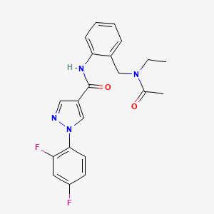 N-[2-[[acetyl(ethyl)amino]methyl]phenyl]-1-(2,4-difluorophenyl)pyrazole-4-carboxamide