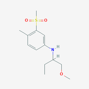 molecular formula C13H21NO3S B7666445 N-(1-methoxybutan-2-yl)-4-methyl-3-methylsulfonylaniline 