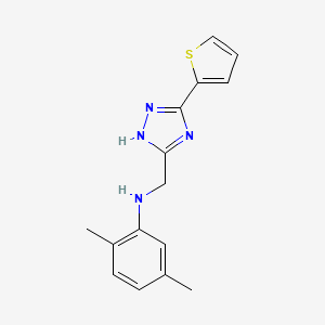 2,5-dimethyl-N-[(3-thiophen-2-yl-1H-1,2,4-triazol-5-yl)methyl]aniline