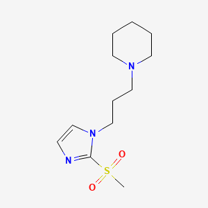 molecular formula C12H21N3O2S B7666451 1-[3-(2-Methylsulfonylimidazol-1-yl)propyl]piperidine 