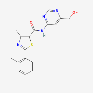 2-(2,4-dimethylphenyl)-N-[6-(methoxymethyl)pyrimidin-4-yl]-4-methyl-1,3-thiazole-5-carboxamide