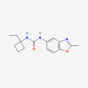 molecular formula C15H19N3O2 B7666483 1-(1-Ethylcyclobutyl)-3-(2-methyl-1,3-benzoxazol-5-yl)urea 