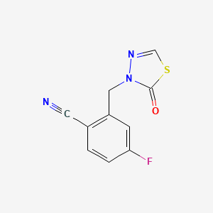 4-Fluoro-2-[(2-oxo-1,3,4-thiadiazol-3-yl)methyl]benzonitrile