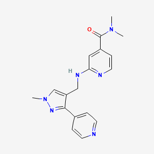 N,N-dimethyl-2-[(1-methyl-3-pyridin-4-ylpyrazol-4-yl)methylamino]pyridine-4-carboxamide