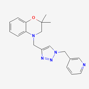 2,2-dimethyl-4-[[1-(pyridin-3-ylmethyl)triazol-4-yl]methyl]-3H-1,4-benzoxazine